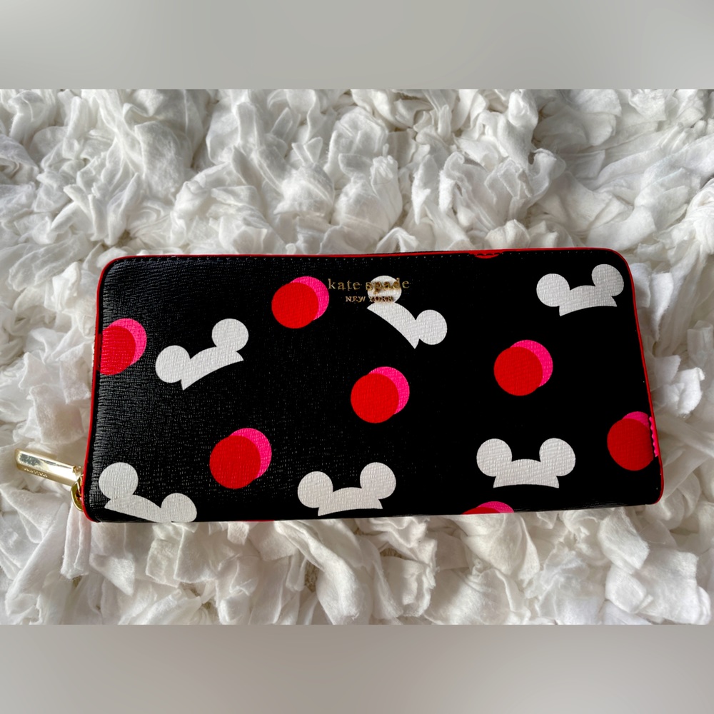 Kate Spade Disney Mickey Mouse dot wallet